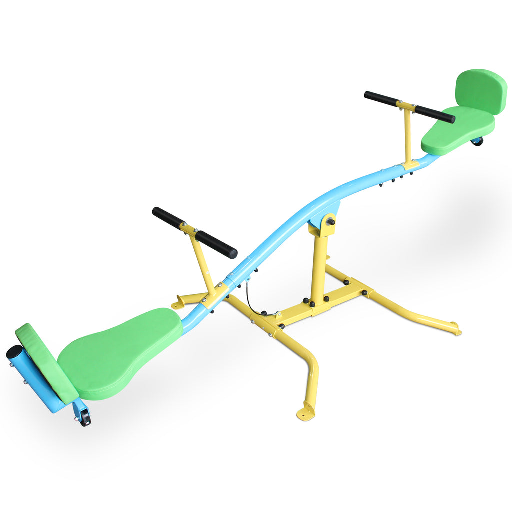 Mersco Kids seesaw double person 360° rotating seesaw with backrest indoor and outdoor playground double person rocking horse kindergarten toys