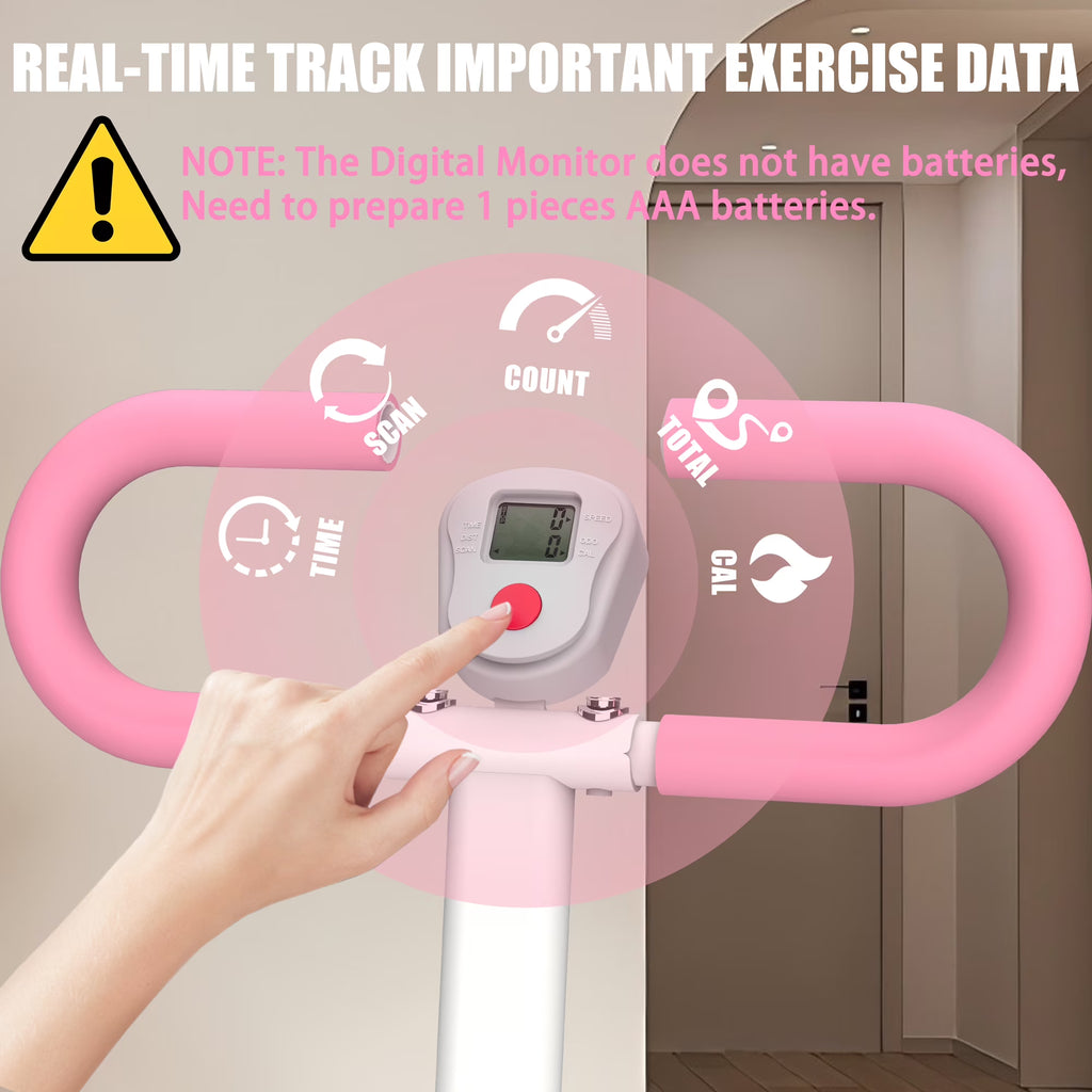 Kdymod Stair Stepper with Resistance for Home,Vertical Climber Cardio Machine for Full-Body Exercise,Folding Stair Climber Fitness Equipment with Stable Frame Adjustable Handlebar,Pink