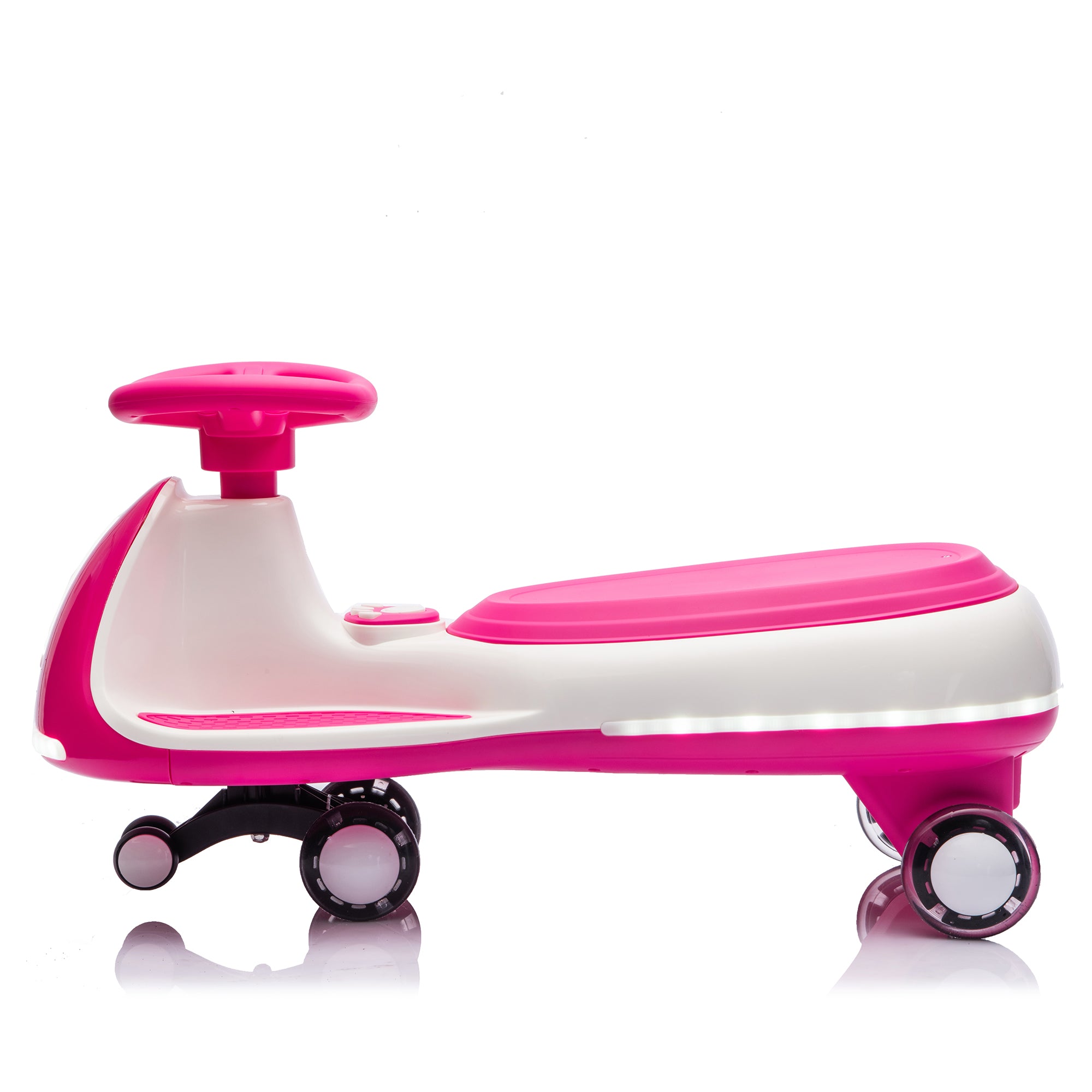 Cirui 12V Kids Electric Wiggle Car, 2-in-1 Swing Ride on Toy for Toddlers Aged 3-8,5MPH Max Speed,Triangular Stability Frame, Flashing Wheels,Bluetooth Music,Red