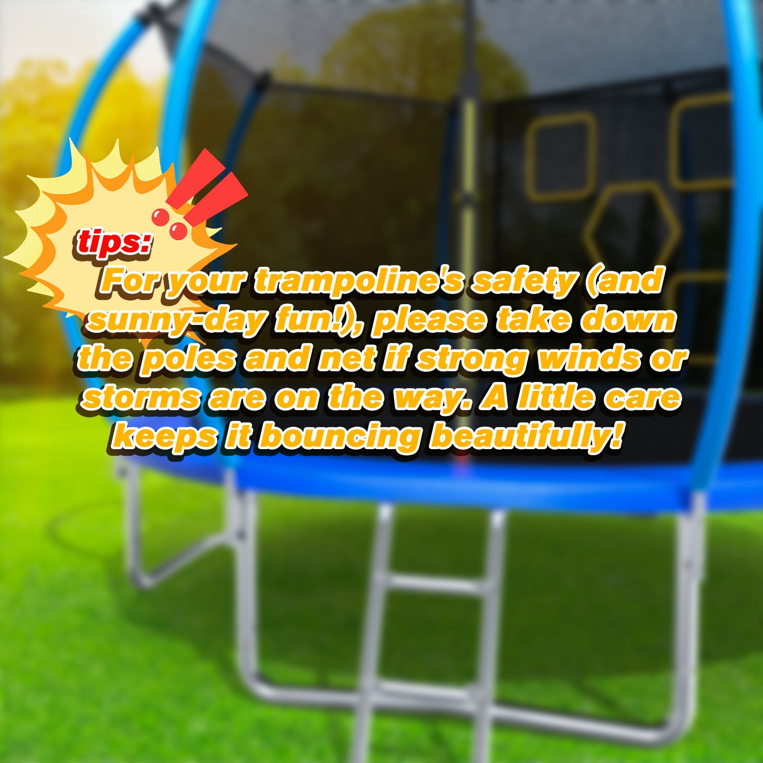Mersco 12FT Trampoline for Kids with Mulifunctional Target Cloth,Outdoor Recreational Trampolines with Enclosure Net, Ladder,Jumping Trampoline SPACE for Kid Birthday and Festival Gift,Blue