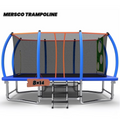 Mersco 8x14ft Large Rectangle Trampoline for Kids and Adults,Big Outdoor Trampoline with Enclosure Net,Storage Bag, Jumping Trampoline MAX for Boys and Girls Birthday and Festival Gift,Blue