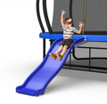 Mersco Trampoline Slide Universal Plastic Trampolines Slide for 8-16FT Trampoline,53.5'' * 15.7'' Outdoor Slide for Trampoline with Bottom bracket,Safe Trampoline Ladder Accessories for Kids 3+,Blue