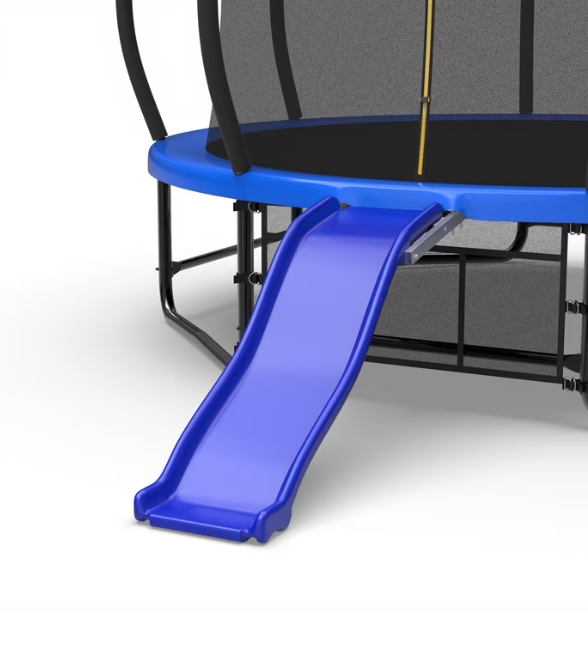 Mersco Trampoline Slide Universal Plastic Trampolines Slide for 8-16FT Trampoline,53.5'' * 15.7'' Outdoor Slide for Trampoline with Bottom bracket,Safe Trampoline Ladder Accessories for Kids 3+,Blue