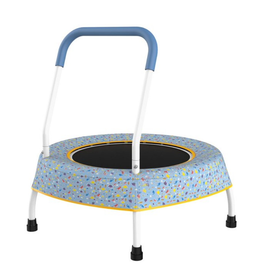 Mersco 28inch Toddlers Trampoline with Handle, Indoor Kids Mini Trampoline, Small Rebounder Trampoline for Indoor and Outdoor Use, Print