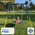 Mersco Swing Set for Backyard with Stand, Swing Heavy Duty 440lbs Metal Outdoor Swing Stand for Playground, Backyard Playset,Halloween,Yellow