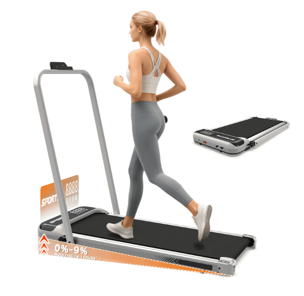 Cirui 3 in 1 Walking Pad Under Desk Treadmill with Incline,2.5 HP Portable Walking with Pad Handle Bar,260 Lbs Foldable Treadmills with Remote Control & LED Display for Office Home Use,Gray