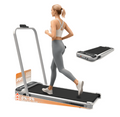 Cirui 3 in 1 Walking Pad Under Desk Treadmill with Incline,2.5 HP Portable Walking with Pad Handle Bar,260 Lbs Foldable Treadmills with Remote Control & LED Display for Office Home Use,Gray