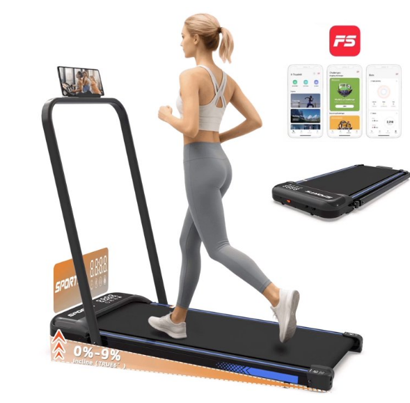 Cirui 3 in 1 Walking Pad Under Desk Treadmill with Incline,2.5 HP Portable Walking with Pad Handle Bar,260 Lbs Foldable Treadmills with Remote Control & LED Display for Office Home Use,Black