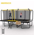Mersco 12x18FT Kids Adults Trampoline, ASTM Certified Heavy Duty Outdoor Trampoline with Safety Enclosure Net and Upgraded Ladder for Backyard Family Fun, Fitness Trampoline MAX