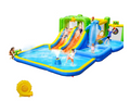 Mersco Inflatable Slide Water Slide with 520W Blower,Bounce House for Big Kids with Soak Pool, Sprinkler Fountain, Target for Kids Slides ,Climbing Wall ,Basketball Hoop,Jumping and Ocean Ball Pit