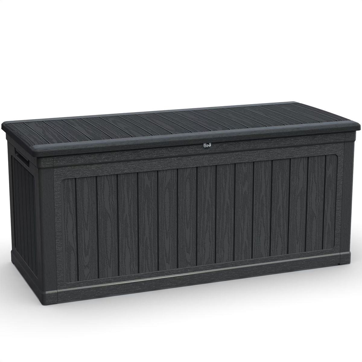 Kdymod Deck Box Outdoor Storage 320 Gallon,Resin Deck Boxes Outdoor Waterproof UV Resistant with Hundles,Outside Lockable Toy Storage for Pool ,Patio Furniture and Sports Equipment,Black