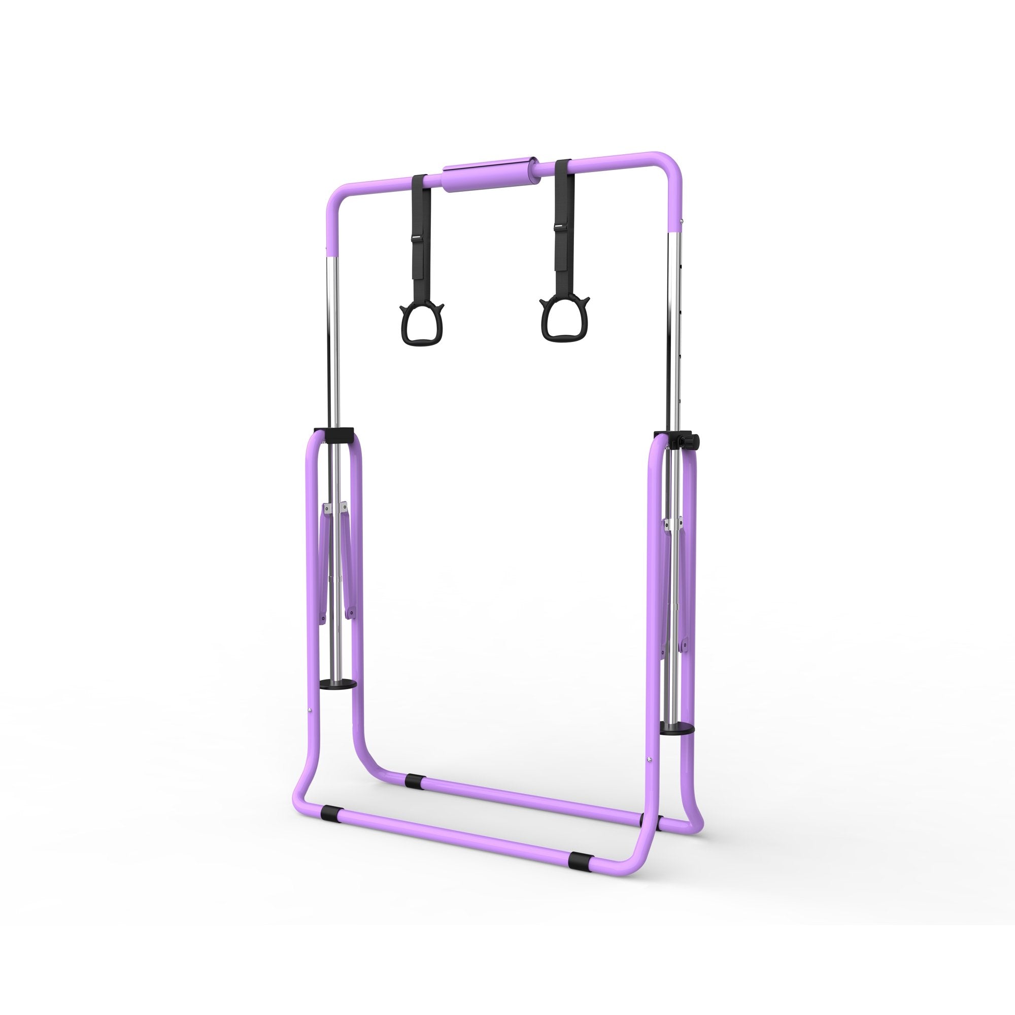 Kdymod Gymnastics Bar for Kid,Adjustable Height Kids Gymnastics Bar with Mat,Foldable Horizontal Junior Gymnastics Equipment Bar for Home Gym,Purple