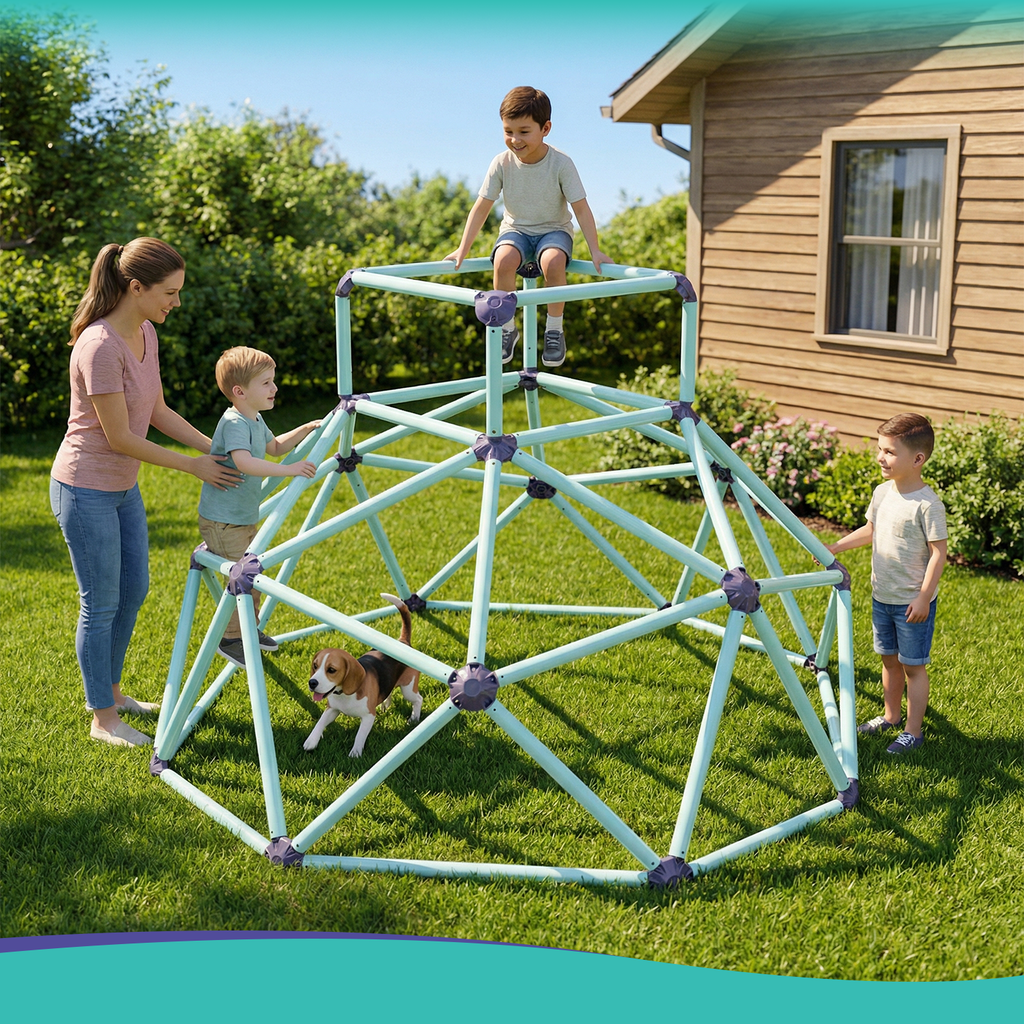 Mersco 6FT Kids Climbing Dome,Outdoor and Indoor Climbing Set,Sturdy Playground Climber Climbing Structures Set for Boys and Girls Birthday,Children's Day gifts