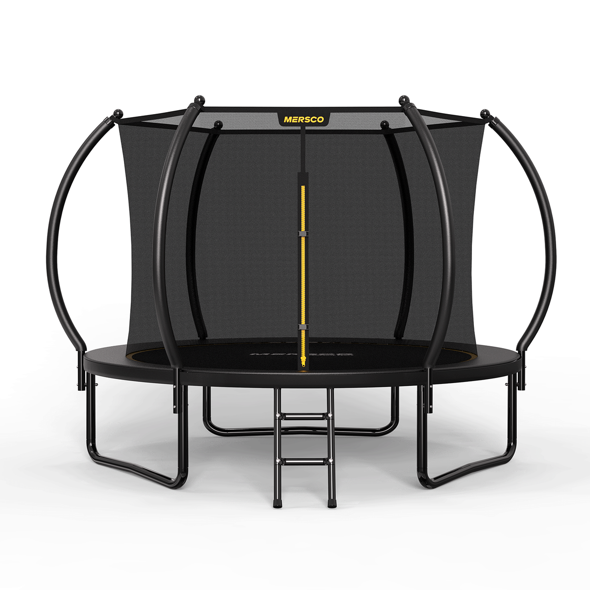 Kdymod Trampoline for 3-4 Kids, 10 FT Backyard Recreational Trampoline with Enclosure Net and Ladder, Heavy Duty Rust-Resistant Steel Frame, No Gap Design, Gift for Kids Adults