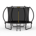 Mersco 10FT Trampoline for Kids with Ladder,Outdoor Recreational Trampolines with Enclosure Net,Jumping Trampoline SPACE for Kid Birthday and Festival Gift,Black