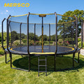 Mersco 15FT Kids Trampoline, Heavy Duty Outdoor Trampoline with Safety Enclosure Net and Upgraded Ladder for Backyard Family Fun, Jumping Trampoline SUPER