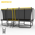 Mersco 10x17FT Kids Adults Trampoline, Heavy Duty Outdoor Trampoline with Safety Enclosure Net and Upgraded Ladder for Backyard Family Fun, Fitness Trampoline MAX