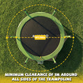 Mersco 8ft Trampoline for Kids and Adults,Outdoor Trampoline with Enclosure,Ladder,Upright-Poled Backyard Trampoline PLAY for Family Fun,Jumping Trampoline for Birthday Gift,Green