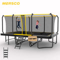Mersco 12x18FT Kids Adults Trampoline, ASTM Certified Heavy Duty Outdoor Trampoline with Safety Enclosure Net and Upgraded Ladder for Backyard Family Fun, Fitness Trampoline MAX