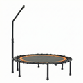 Mersco 40'' Foldable Mini Sports trampoline,450LBS Rebounder Trampoline for Home Gym,Cardio & Strength Training,Fitness Trampoline with Adjustable Handle, Stable & Quiet, Indoor Outdoor, Black
