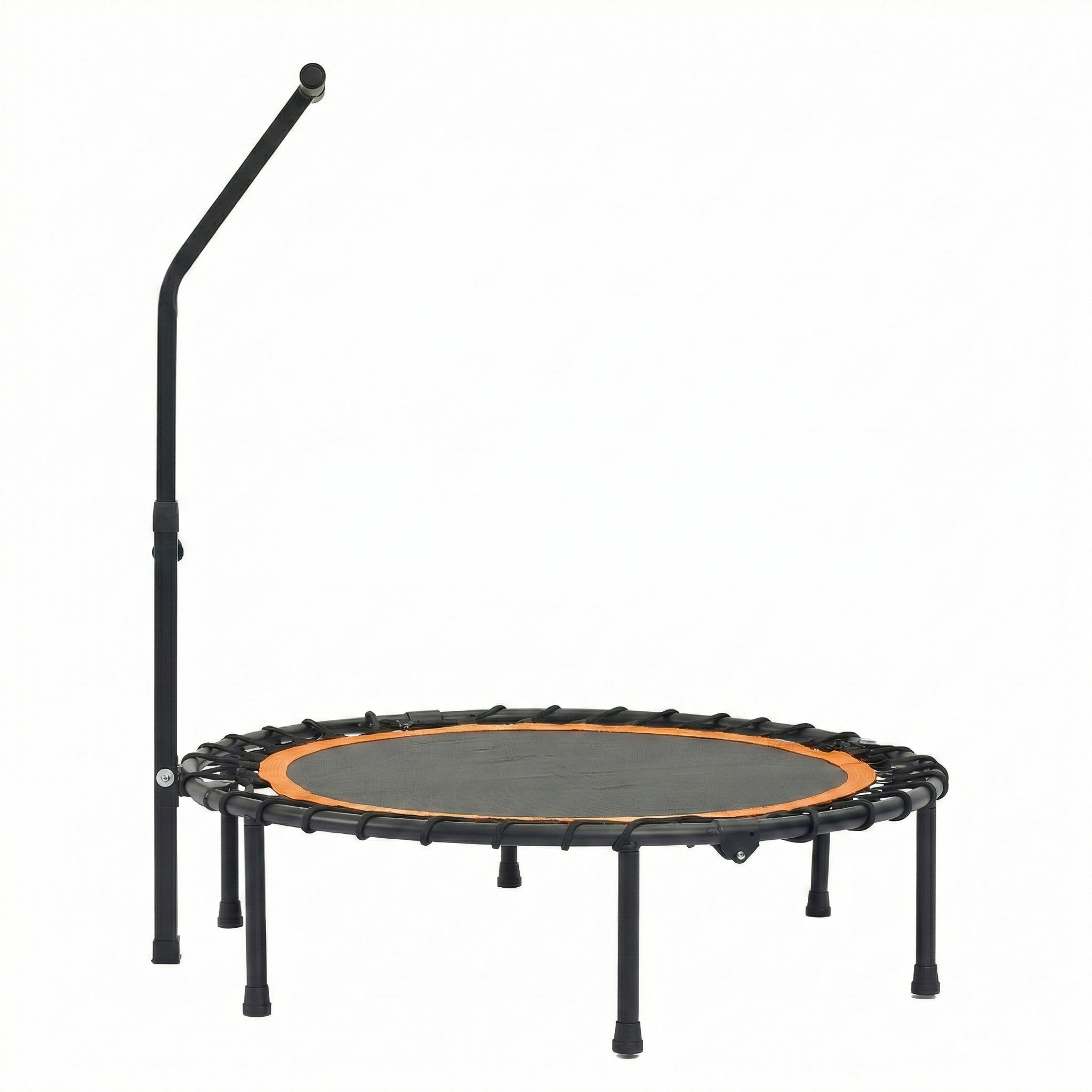 Mersco 40'' Foldable Mini Sports trampoline,450LBS Rebounder Trampoline for Home Gym,Cardio & Strength Training,Fitness Trampoline with Adjustable Handle, Stable & Quiet, Indoor Outdoor, Black