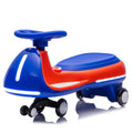 Cirui 12V Kids Electric Wiggle Car, 2-in-1 Swing Ride on Toy for Toddlers Aged 3-8,5MPH Max Speed,Triangular Stability Frame, Flashing Wheels,Bluetooth Music,Blue