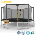 Mersco 16FT Trampoline PLAY Heavy Duty Outdoor Trampoline for Kids, Backyard Trampoline with Enclosure Net for Family Fun,Jumping Trampoline for Boys and Girls Birthday Gift,Green