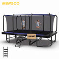 Mersco 12x18FT Kids Adults Trampoline, Heavy Duty Outdoor Trampoline with Safety Enclosure Net and Upgraded Ladder for Backyard Family Fun, Fitness Trampoline MAX