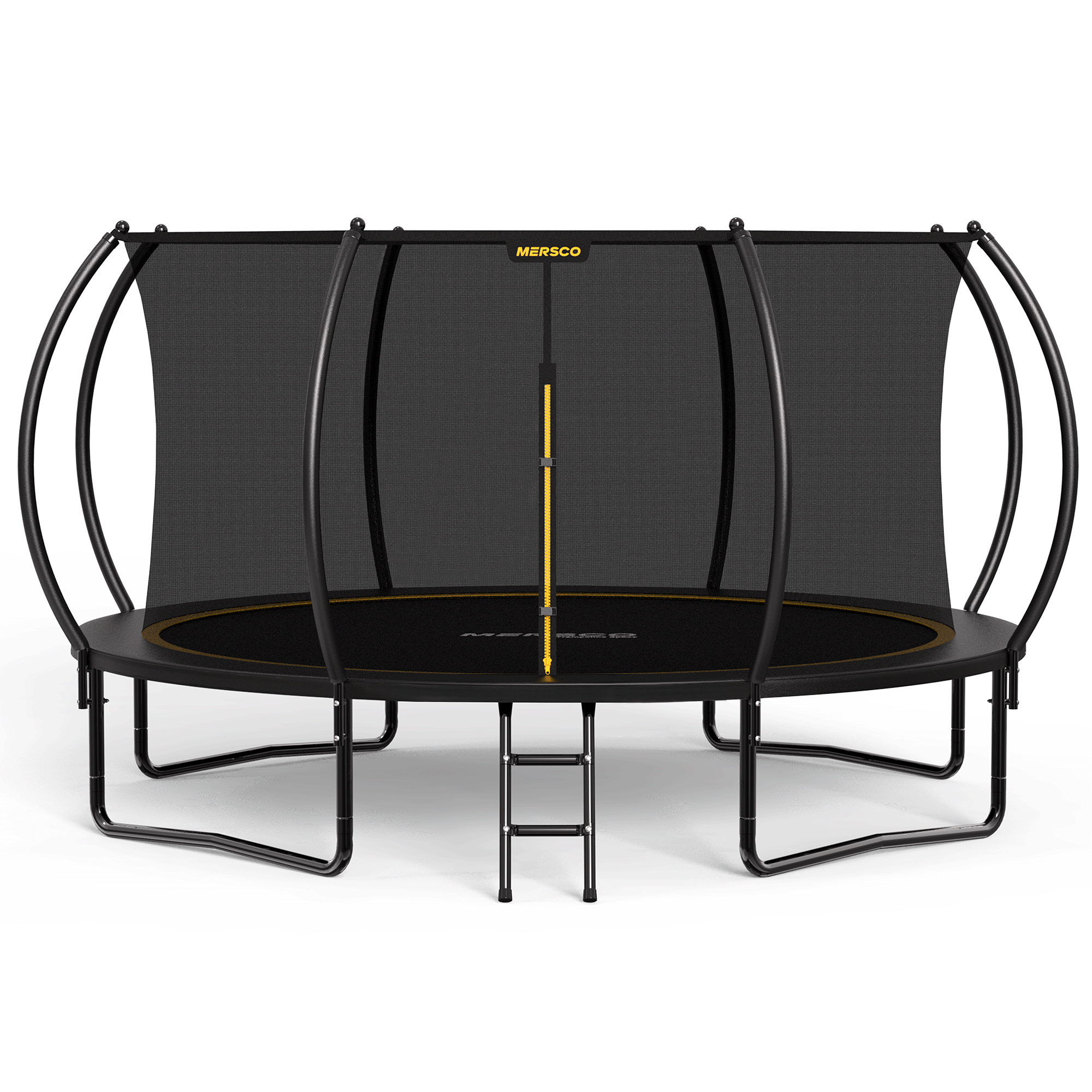Mersco 14FT Trampoline for Kids with Ladder,Outdoor Recreational Trampolines with Enclosure Net,Jumping Trampoline SPACE for Kid Birthday and Festival Gift,Black