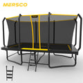 Mersco 9x15FT Kids Adults Trampoline, Heavy Duty Outdoor Trampoline with Safety Enclosure Net and Upgraded Ladder for Backyard Family Fun, Fitness Trampoline MAX