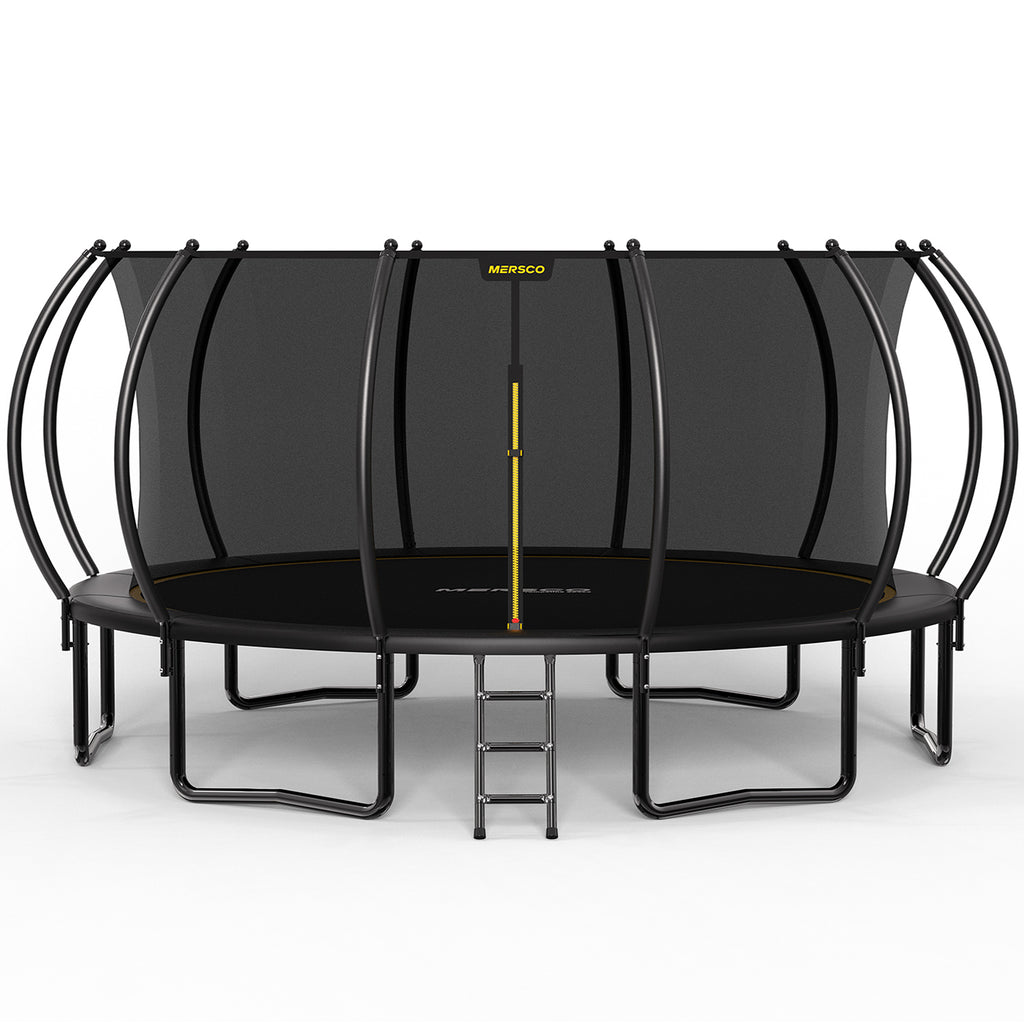 Kdymod Trampoline for Kids and Adults, 16 FT Backyard Recreational Trampoline with Enclosure Net and Ladder, Heavy Duty Rust-Resistant Steel Frame, No Gap Design, Gift for Kids Adults