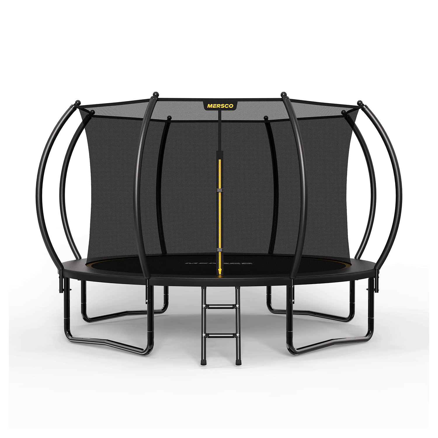 Mersco 12FT Trampoline for Kids with Ladder,Outdoor Recreational Trampolines with Enclosure Net,Jumping Trampoline SPACE for Kid Birthday and Festival Gift,Black
