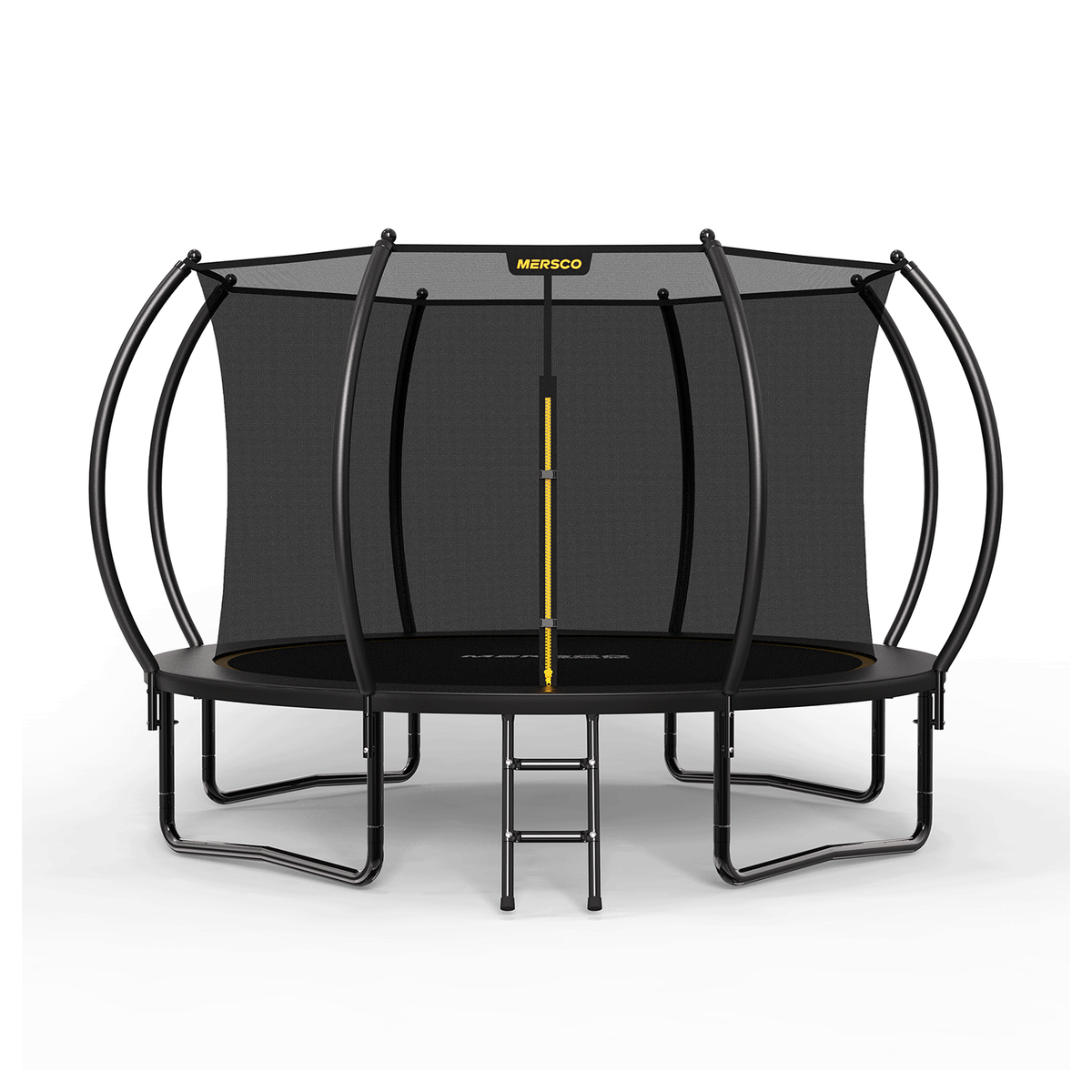 Kdymod Trampoline for 5-6 Kids, 12 FT Backyard Recreational Trampoline with Enclosure Net and Ladder, Heavy Duty Rust-Resistant Steel Frame, No Gap Design, Gift for Kids Adults