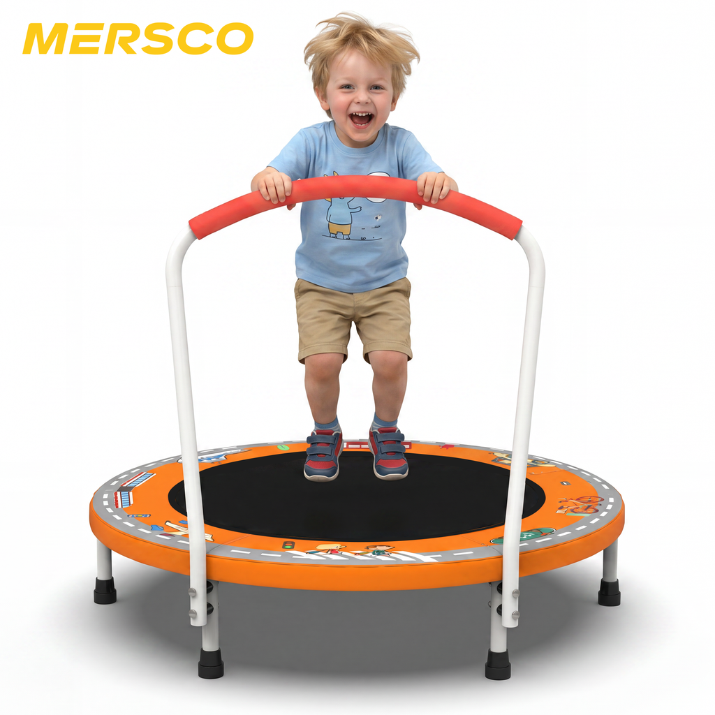 Mersco 36" Kids Trampoline for Toddlers,Indoor & Outdor Trampoline with Handle for 2+ Years Kids,Baby Toys Gifts for Boys Girls, Birthday, Orange