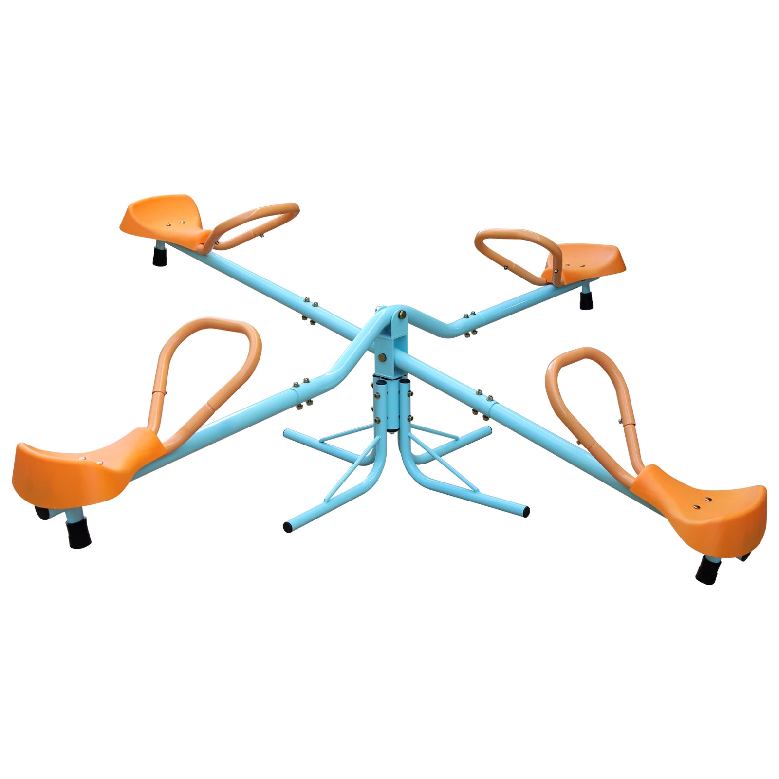 Mersco Outdoor Kids Spinning Seesaw Sit and Spin Teeter Totter Outdoor Playground Equipment Swivel Teeter Totter for Backyard