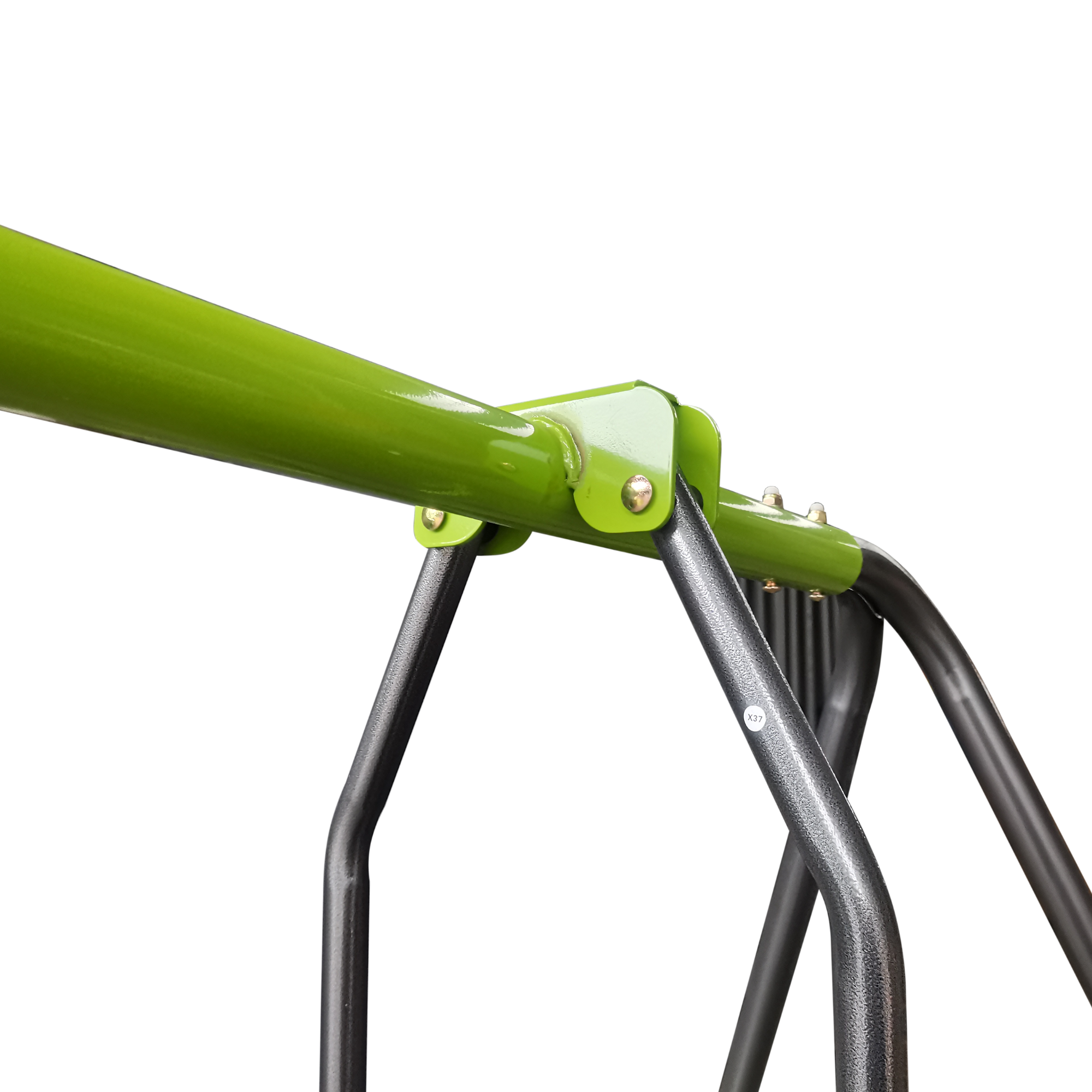 Mersco 3 in 1 Kids Metal Swing Seat for Backyard, Heavy-Duty Outdoor Playsets for Playground ,Outside Toys with Teeter-Totter and Two swing for Aged 3+,Green