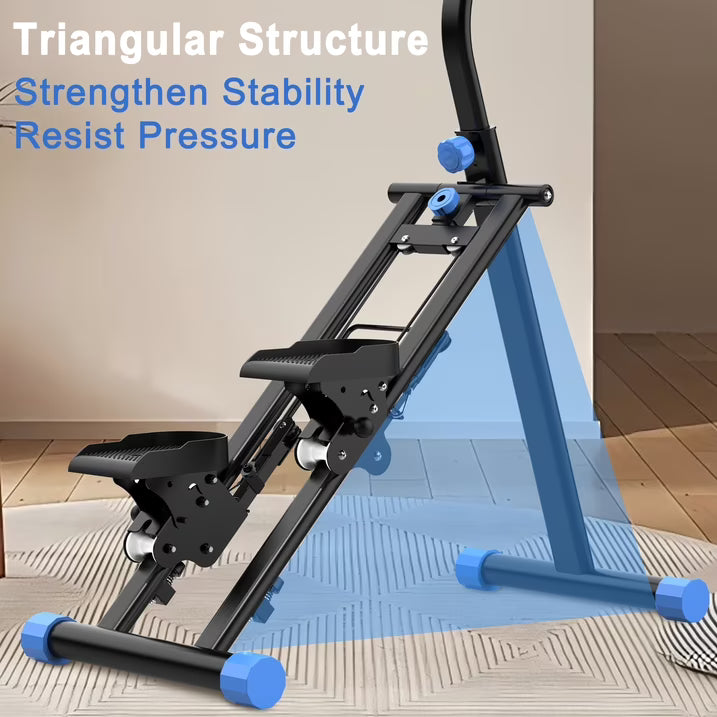 Kdymod Stair Stepper for Home with Adjustable Handlebar, Vertical Climber Workout Machine for Full-Body Exercise, Compact Foldable & Stable Frame ,Blue