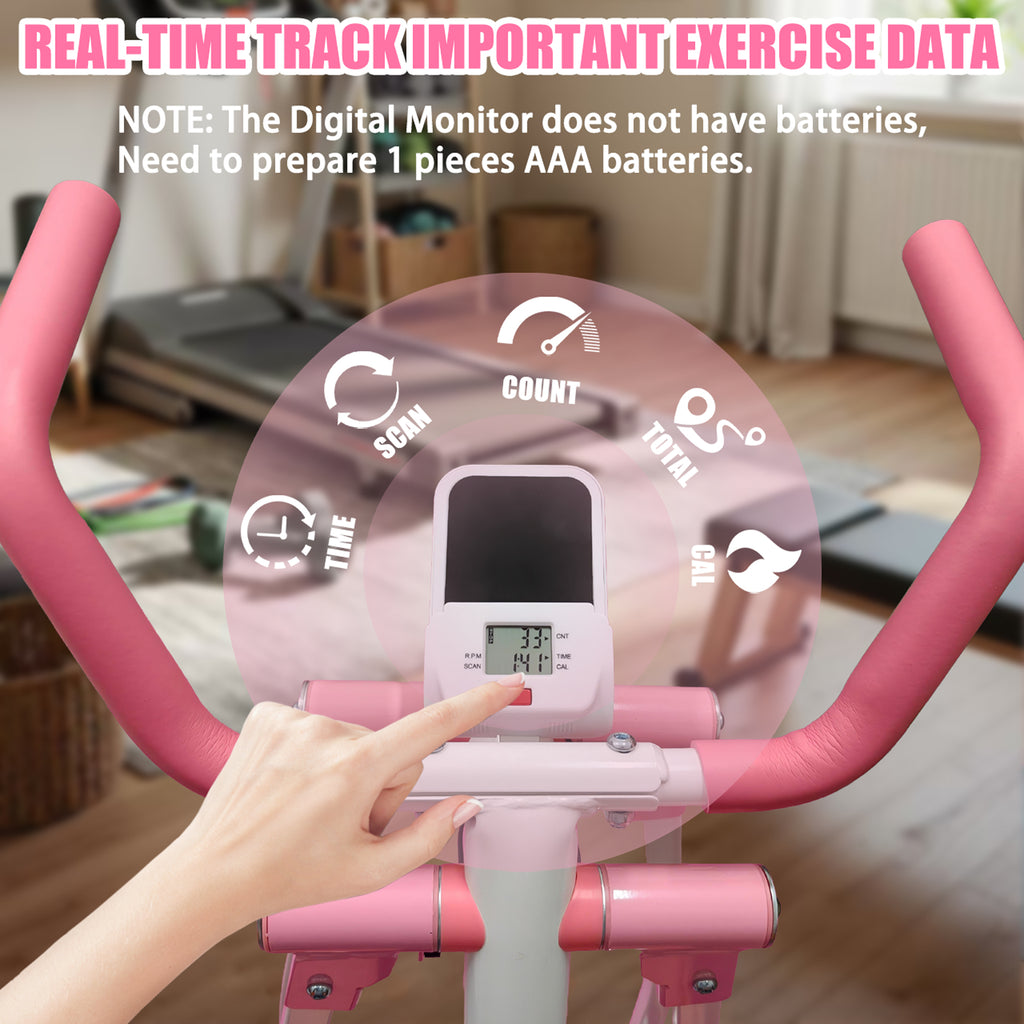 Kdymod Air Walking Elliptical Exercise Machine - Foldable Cardio Cross Trainer Glider for Full-Body Low-Impact Exercise with LCD Display Ideal for Home Gym