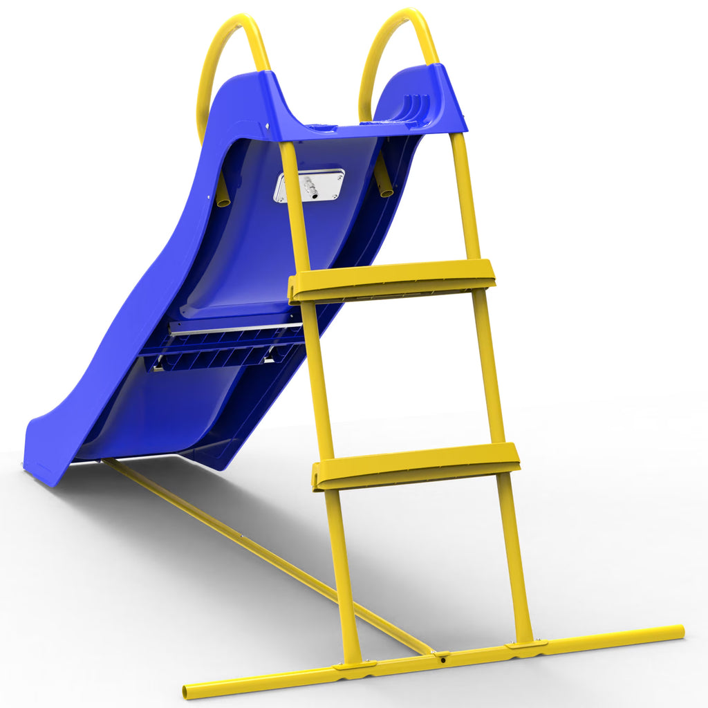 Kdymod 5.7FT Kid Outdoor Slide,Water Slide for Backyard with Ladder,Playground Freestanding Slide for Chlidren Birthday Gifts,Blue