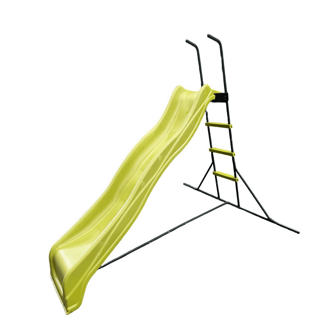 Mersco 7.2FT Toddler Slide, Heavy-Duty Plastic Freestanding Slide with High Railings for Indoor Outdoor Play, Green