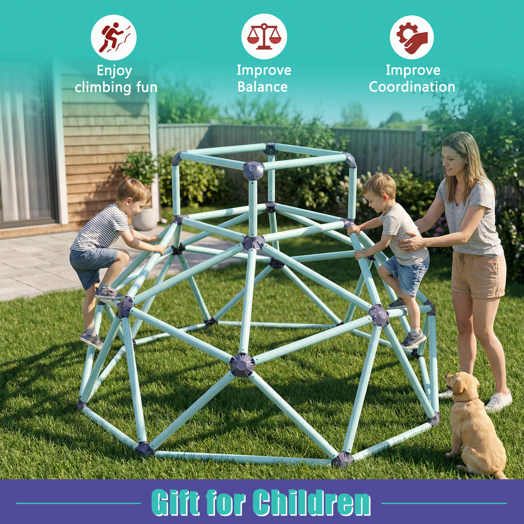 Mersco 6FT Kids Climbing Dome,Outdoor and Indoor Climbing Set,Sturdy Playground Climber Climbing Structures Set for Boys and Girls Birthday,Children's Day gifts