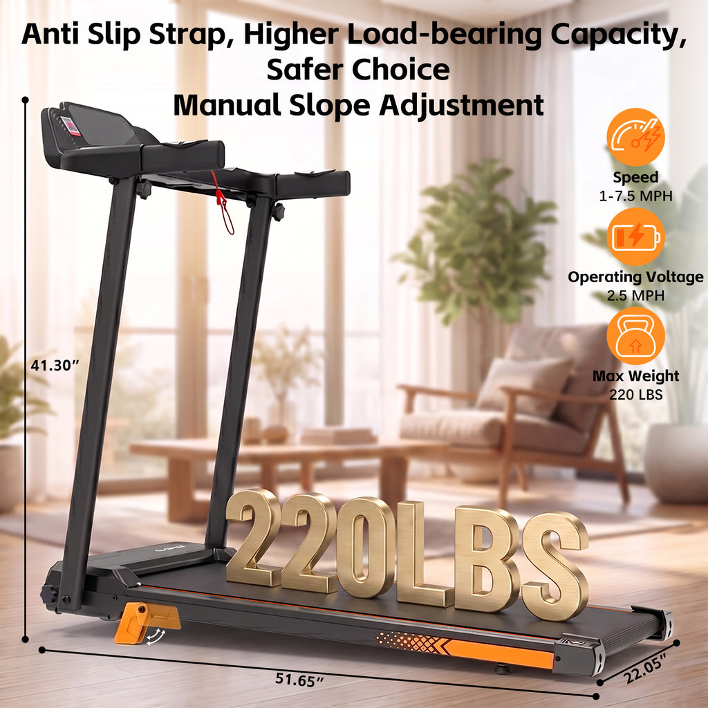 Cirui Folding Treadmill with APP Bluetooth Control for Home,Portable Electric Exercise Treadmill with Adjustable 14% Incline, 3.5 HP Quiet Motor, 300 Lbs Capacity,Easy Storage LED Display