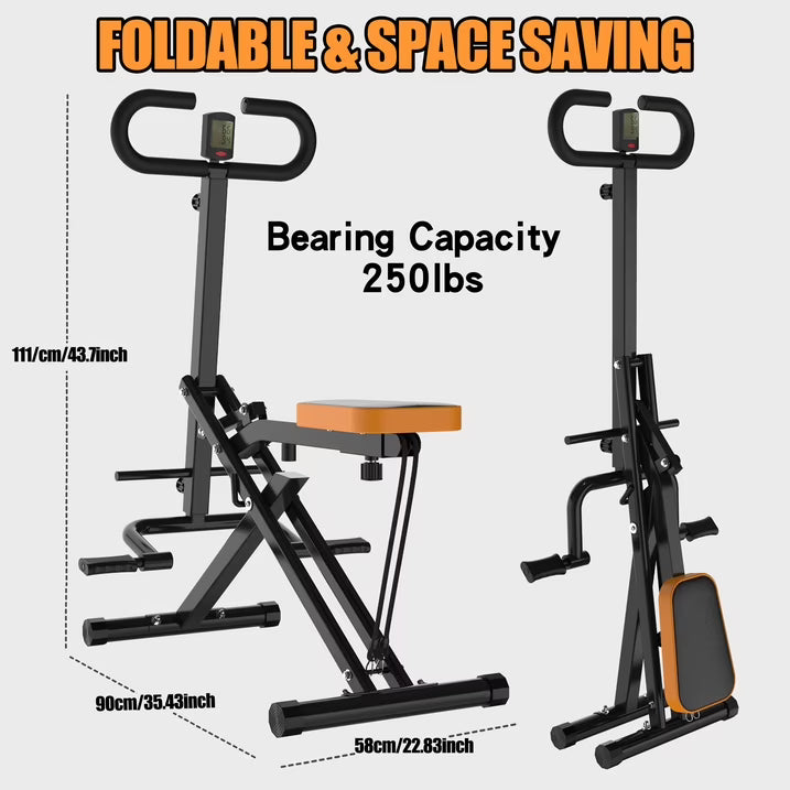 Kdymod Generic Foldable Squat Machine with Resistance Bands, Glutes and Thigh for Home Gym, Hip Thrust Leg Press for Home Gym Fitness ,250 lbs,Black