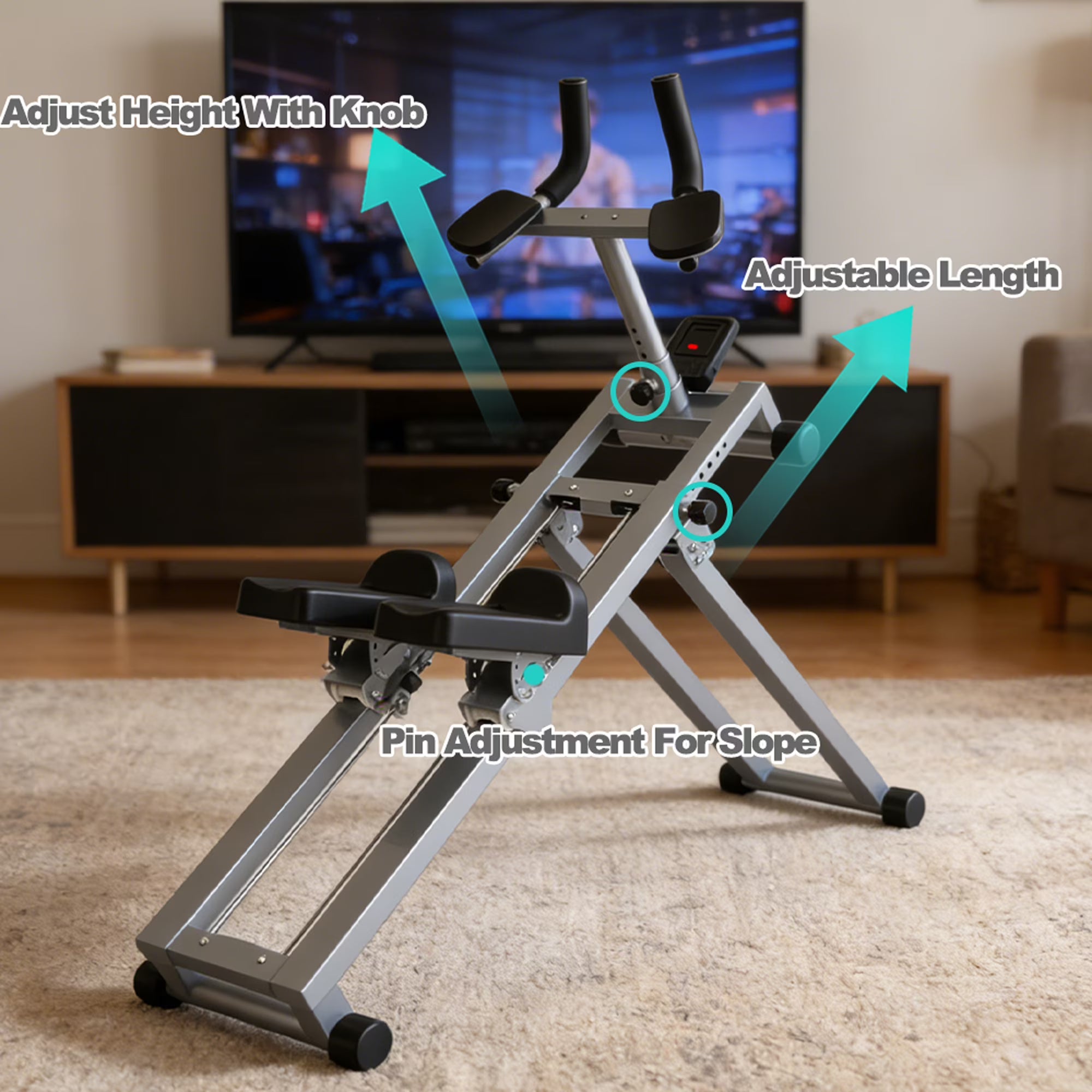 Kdymod 3-in-1 Spine Twist Stretcher & Stair Stepper & Waist Trainer, Adjustable Back Stretcher Machine for Lower Back Exercise, Core Activation & Full-Body Home Workout,Gray