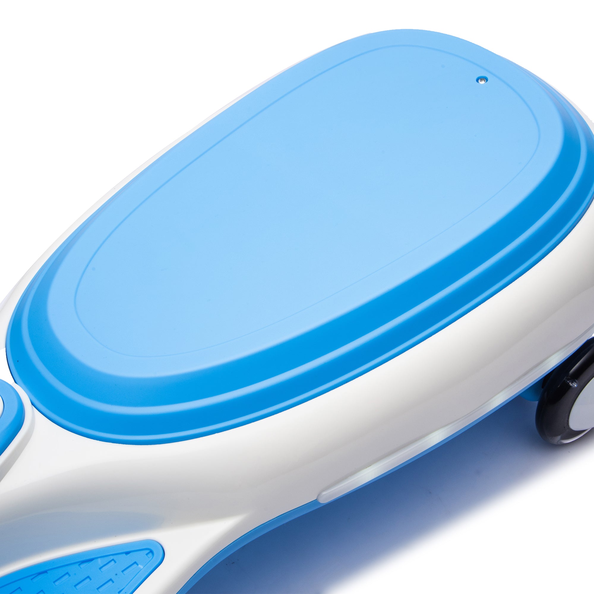 Cirui 12V Kids Electric Wiggle Car, 2-in-1 Swing Ride on Toy for Toddlers Aged 3-8,5MPH Max Speed,Triangular Stability Frame, Flashing Wheels,Bluetooth Music,Blue