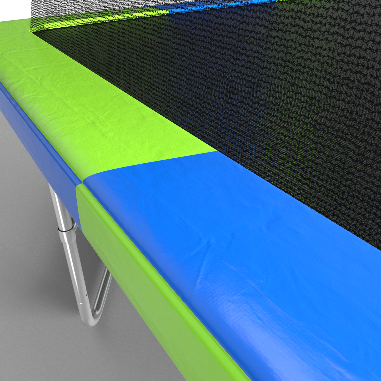 Mersco 10x17ft Large Rectangle Trampoline with Enclosure Net,Outdoor JumpingTrampoline with ladder for Kids and Adults,Birthday Party Gifts for Boys and Girls,Green and Blue