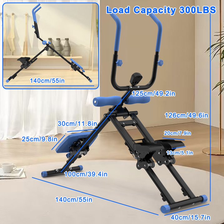 Kdymod 2 In 1 Stair Stepper & Ab Workout Machine,Multifunction Full Body Exercise Equipment,Stair Stepper Exercise Ab Machine for Home Gym,Blue