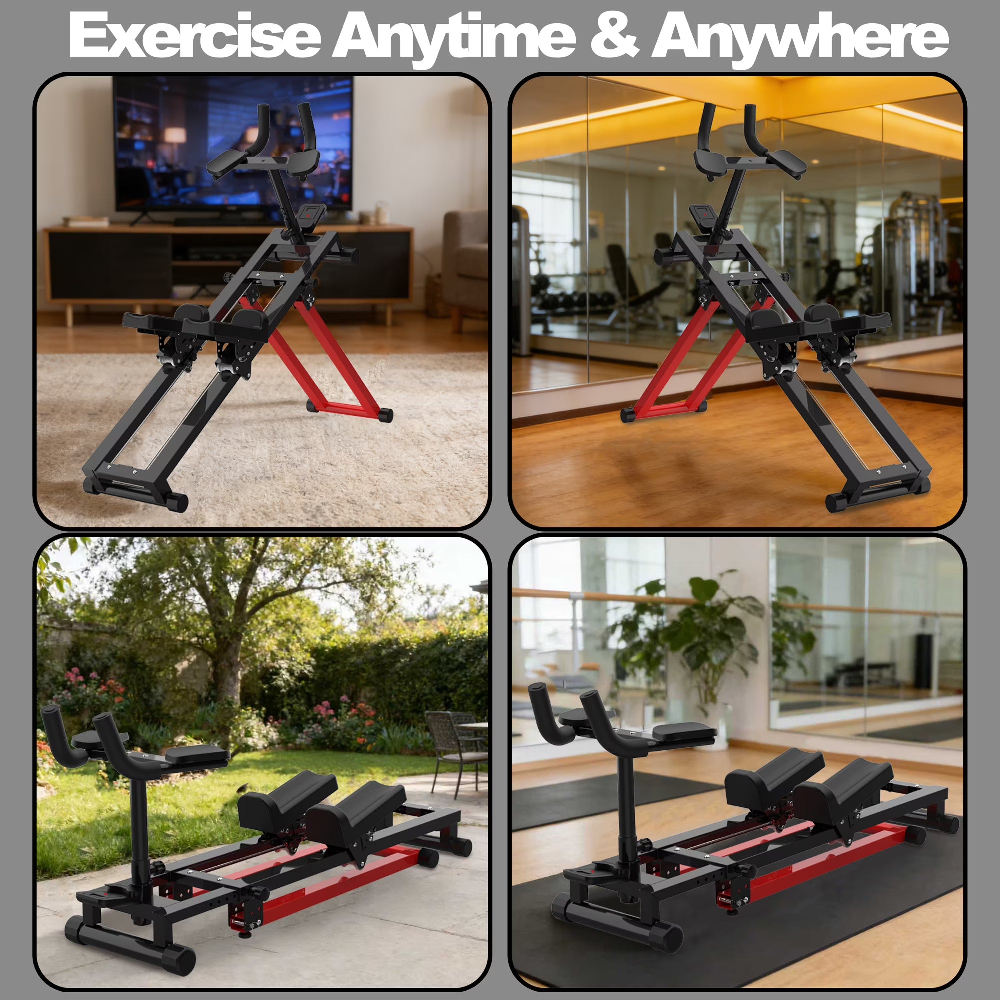 Kdymod 3-in-1 Spine Twist Stretcher & Stair Stepper & Waist Trainer, Adjustable Back Stretcher Machine for Lower Back Exercise, Core Activation & Full-Body Home Workout, Black