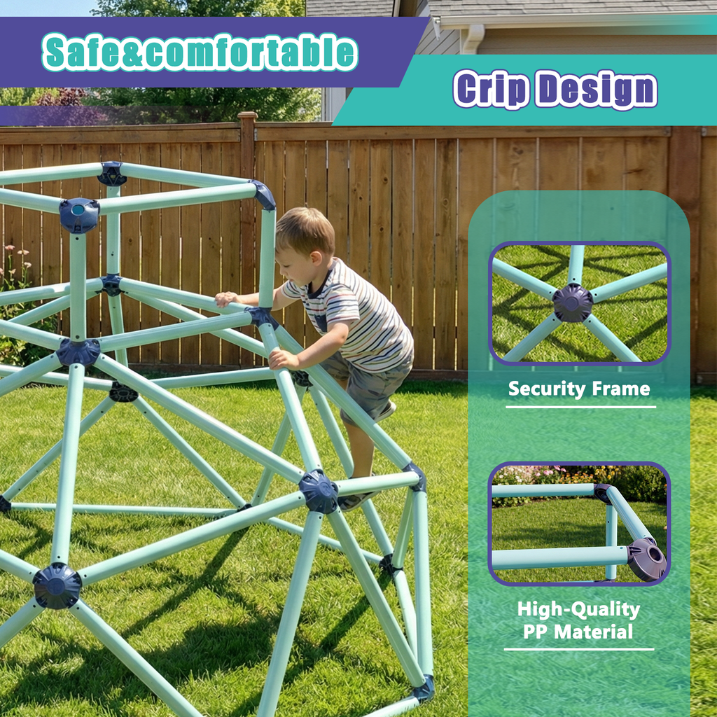 Mersco 6FT Kids Climbing Dome,Outdoor and Indoor Climbing Set,Sturdy Playground Climber Climbing Structures Set for Boys and Girls Birthday,Children's Day gifts