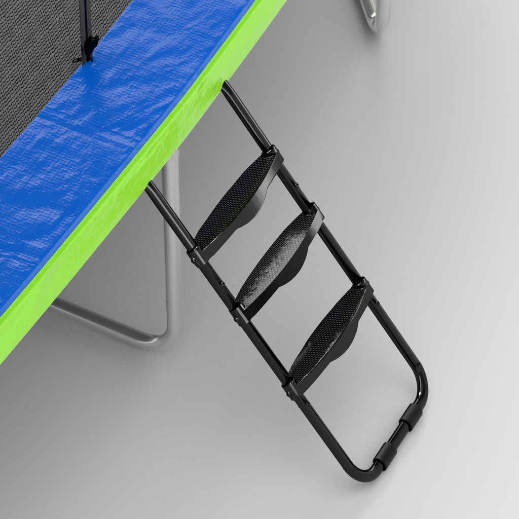 Mersco 10x17ft Large Rectangle Trampoline with Enclosure Net,Outdoor JumpingTrampoline with ladder for Kids and Adults,Birthday Party Gifts for Boys and Girls,Green and Blue